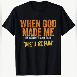 Men’s Humorous Graphic T-Shirt- XL